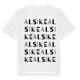 White t-shirt med Alsike ordlek t-shirt