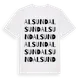 White t-shirt med Alsund ordlek t-shirt