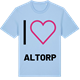 Blue Soul t-shirt med Jag älskar Altorp t-shirt stort tryck