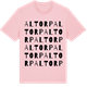 Pink Cotton t-shirt med Altorp ordlek t-shirt