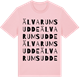Pink Cotton t-shirt med Älvarums udde ordlek t-shirt