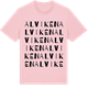 Pink Cotton t-shirt med Alviken ordlek t-shirt