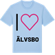 Blue Soul t-shirt med Jag älskar Älvsbo t-shirt stort tryck