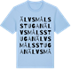 Blue Soul t-shirt med Älvsmålsstugan ordlek t-shirt