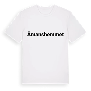 Åmanshemmet fetstil t-shirt – ekologisk bomull t-shirt från Pinshirt
