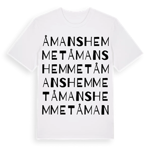 Åmanshemmet ordlek t-shirt – ekologisk bomull t-shirt från Pinshirt
