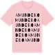 Pink Cotton t-shirt med Amundebo ordlek t-shirt