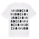 White t-shirt med Amundebo ordlek t-shirt