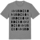 Mid Heather Gray t-shirt med Amundebo ordlek t-shirt