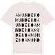 Vintage White t-shirt med Amundebo ordlek t-shirt