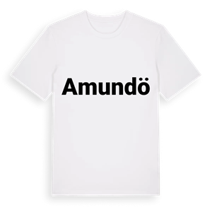 Amundö fetstil t-shirt – ekologisk bomull t-shirt från Pinshirt