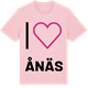 Pink Cotton t-shirt med Jag älskar Ånäs t-shirt stort tryck