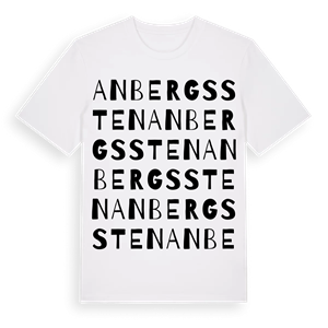 Anbergs sten ordlek t-shirt – ekologisk bomull t-shirt från Pinshirt