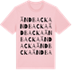 Pink Cotton t-shirt med Ändbacka ordlek t-shirt