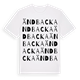 White t-shirt med Ändbacka ordlek t-shirt