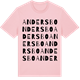 Pink Cotton t-shirt med Andersbo ordlek t-shirt