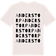 Vintage White t-shirt med Anderstorp ordlek t-shirt