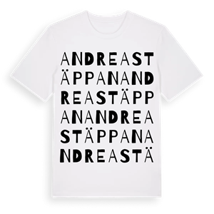 Andreastäppan ordlek t-shirt – ekologisk bomull t-shirt från Pinshirt
