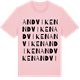 Pink Cotton t-shirt med Andviken ordlek t-shirt