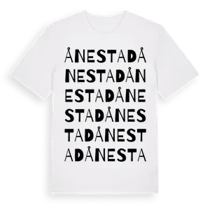 Ånestad ordlek t-shirt – ekologisk bomull t-shirt från Pinshirt