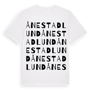 Ånestadlund ordlek t-shirt – ekologisk bomull t-shirt från Pinshirt