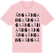 Pink Cotton t-shirt med Änga ordlek t-shirt