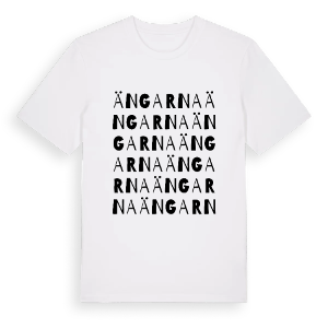 Ängarna ordlek t-shirt – ekologisk bomull t-shirt från PinShirt
