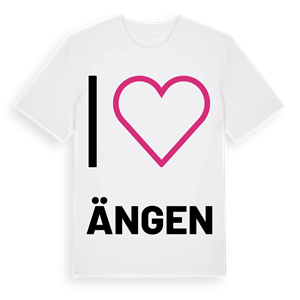 Jag älskar Ängen t-shirt stort tryck – ekologisk bomull t-shirt från PinShirt