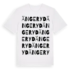 Ängeryd ordlek t-shirt – ekologisk bomull t-shirt från Pinshirt
