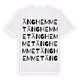 White t-shirt med Änghemmet ordlek t-shirt