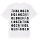 White t-shirt med Änglogen ordlek t-shirt