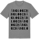 Mid Heather Gray t-shirt med Änglogen ordlek t-shirt