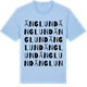 Blue Soul t-shirt med Änglund ordlek t-shirt
