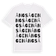 White t-shirt med Ångsågen ordlek t-shirt