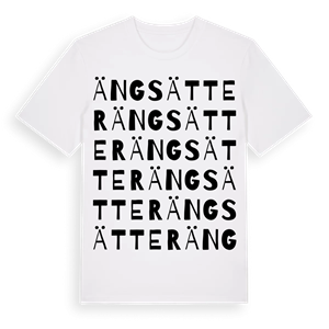 Ängsätter ordlek t-shirt – ekologisk bomull t-shirt från Pinshirt