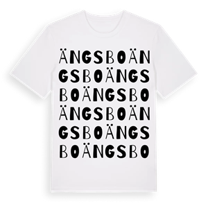 Ängsbo ordlek t-shirt – ekologisk bomull t-shirt från Pinshirt