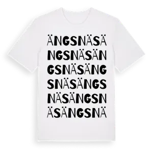 Ängsnäs ordlek t-shirt – ekologisk bomull t-shirt från Pinshirt