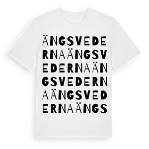 Ängsvederna ordlek t-shirt – ekologisk bomull t-shirt från Pinshirt