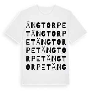 Ängtorpet ordlek t-shirt – ekologisk bomull t-shirt från Pinshirt