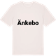 Vintage White t-shirt med Änkebo fetstil t-shirt