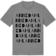 Mid Heather Gray t-shirt med Annedahl ordlek t-shirt