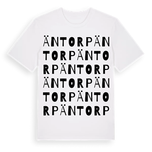 Äntorp ordlek t-shirt – ekologisk bomull t-shirt från PinShirt