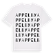 White t-shirt med Appelby ordlek t-shirt