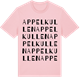Pink Cotton t-shirt med Appelkullen ordlek t-shirt