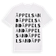 White t-shirt med Äppelsand ordlek t-shirt