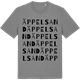 Mid Heather Gray t-shirt med Äppelsand ordlek t-shirt
