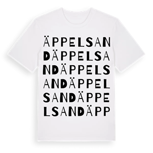 Äppelsand ordlek t-shirt – ekologisk bomull t-shirt från Pinshirt
