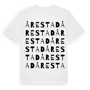 Årestad ordlek t-shirt – ekologisk bomull t-shirt från Pinshirt