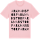 Pink Cotton t-shirt med Arkmanstorp ordlek t-shirt