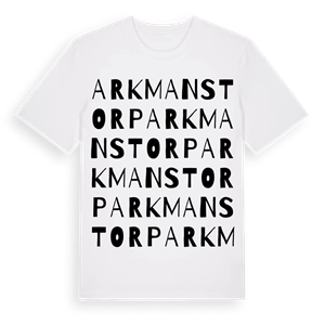 Arkmanstorp ordlek t-shirt – ekologisk bomull t-shirt från Pinshirt